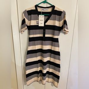 Zara Striped Knit Dress